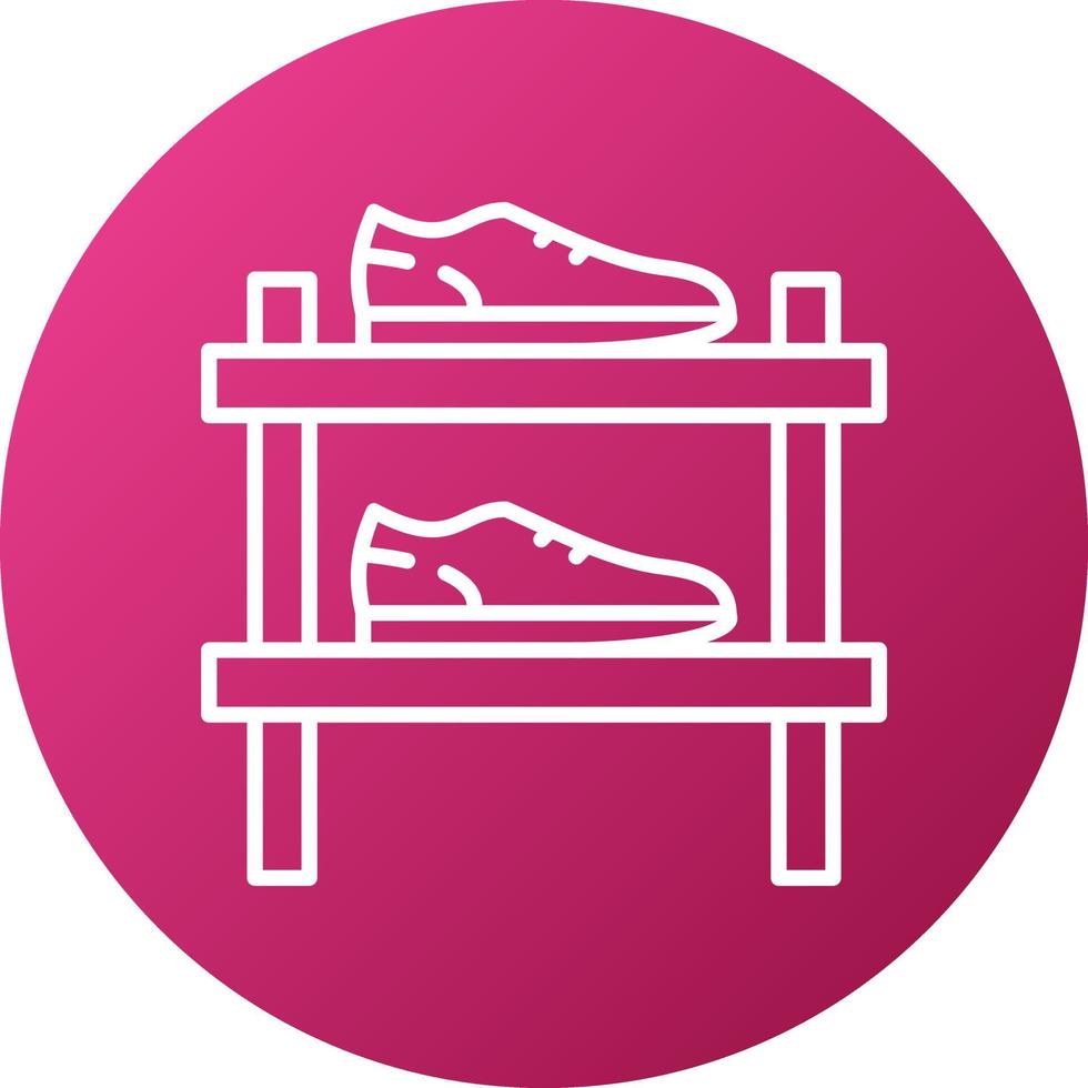 zapato estantería icono estilo vector