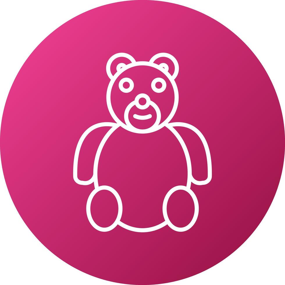 Stuffed Bear Icon Style vector