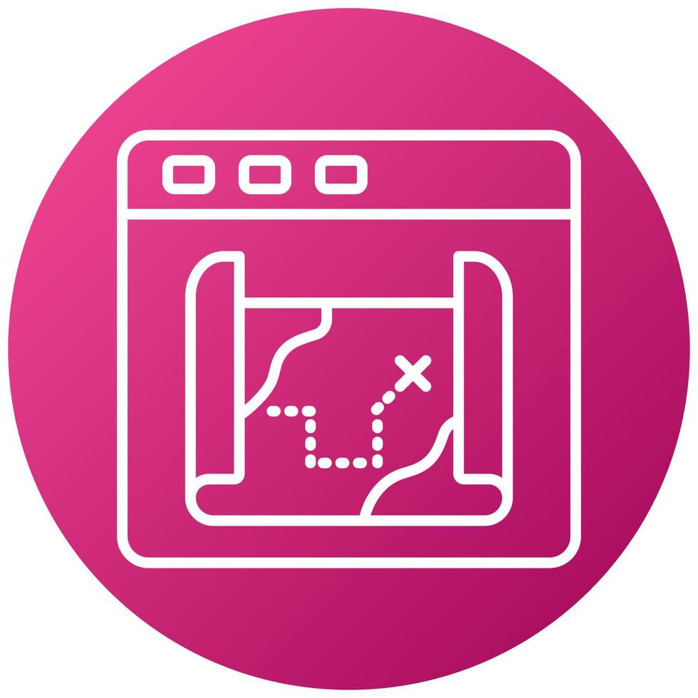 Game Map Icon Style vector