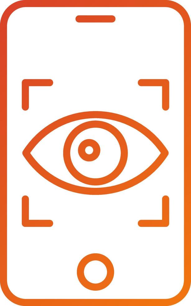 Mobile Retina Scan Icon Style vector