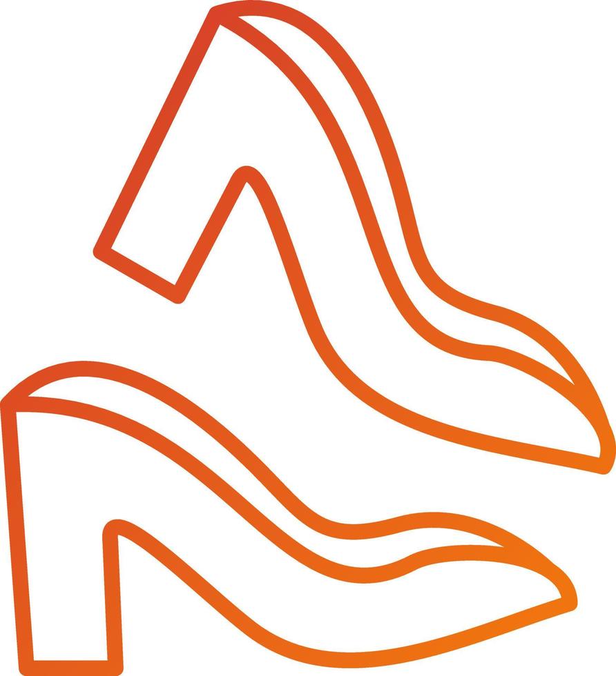 estilo de icono de tacones altos vector