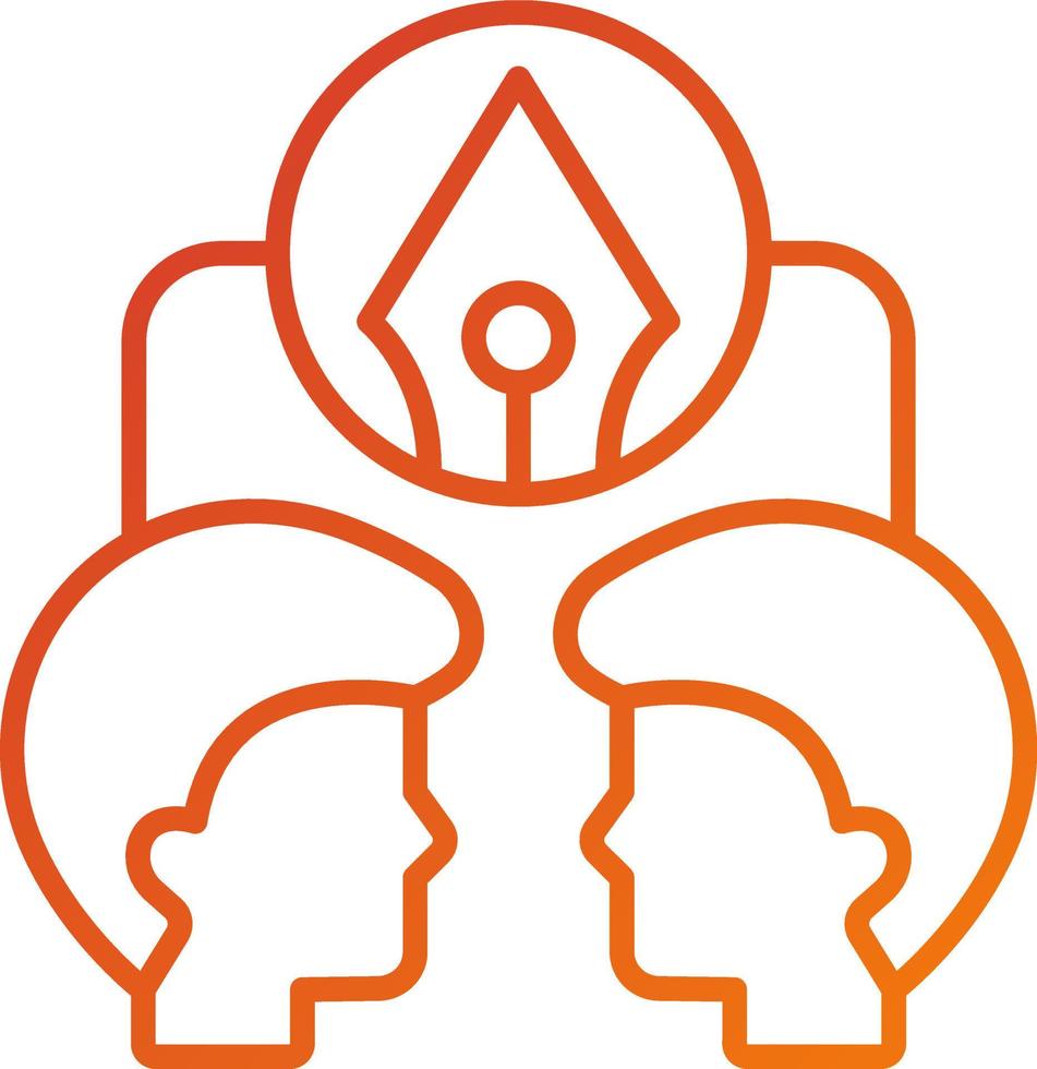 Collaborative Design Icon Style vector