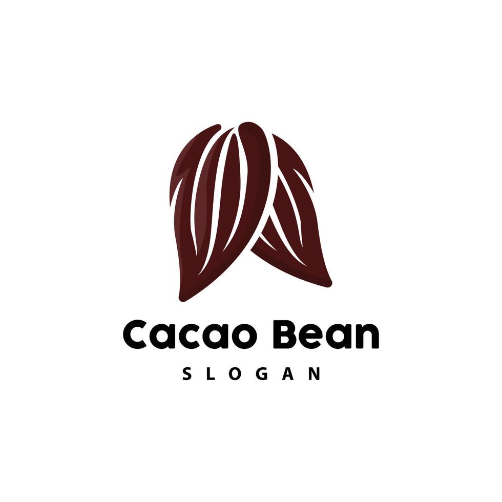 Vintage Cacao Logo, Cocoa Fruit Plant Logo, Chocolate Vector For Bakery, Abstract Line Art Chocolate Design