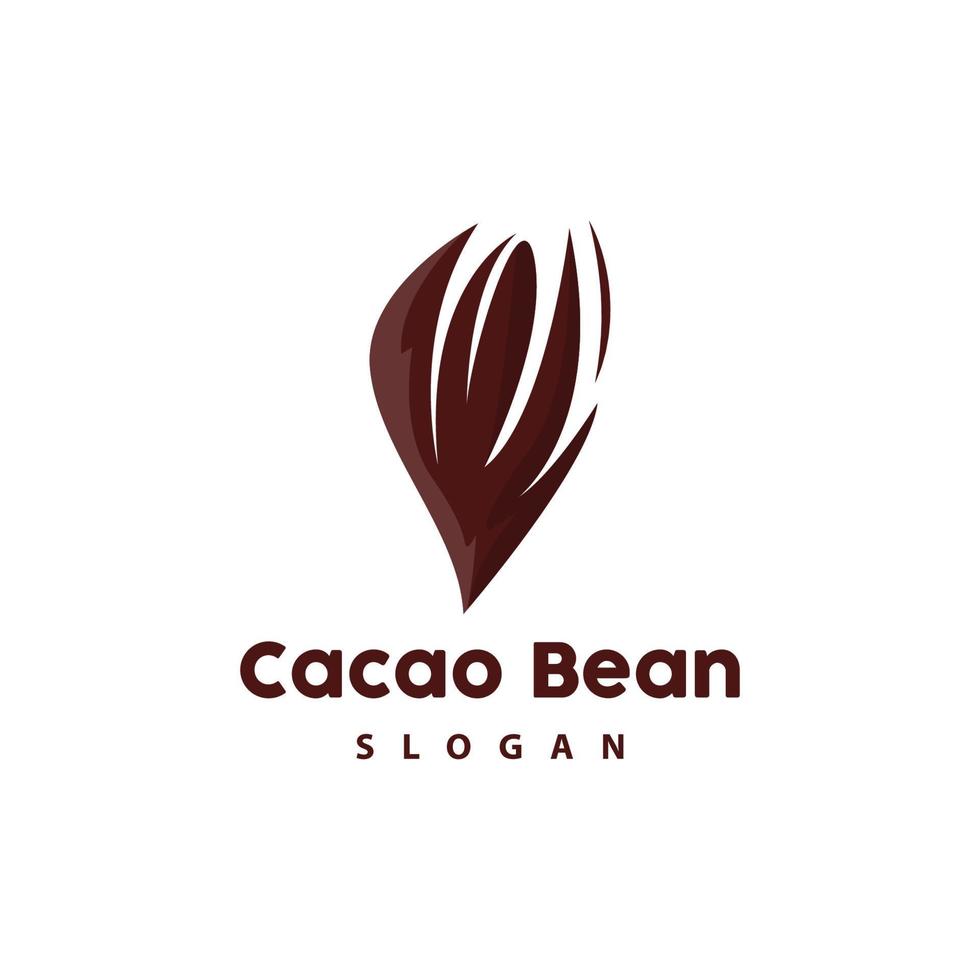 Vintage Cacao Logo, Cocoa Fruit Plant Logo, Chocolate Vector For Bakery, Abstract Line Art Chocolate Design