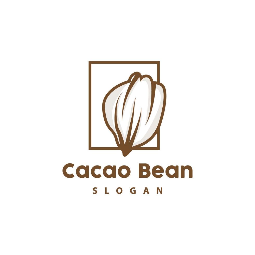 Clásico cacao logo, cacao Fruta planta logo, chocolate vector para panadería, resumen línea Arte chocolate diseño