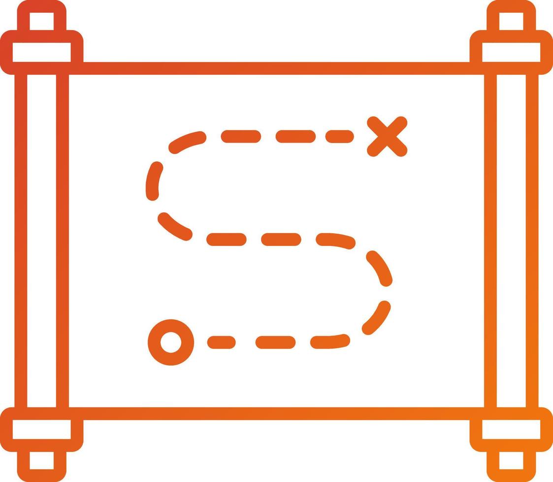 Treasure Map Icon Style vector
