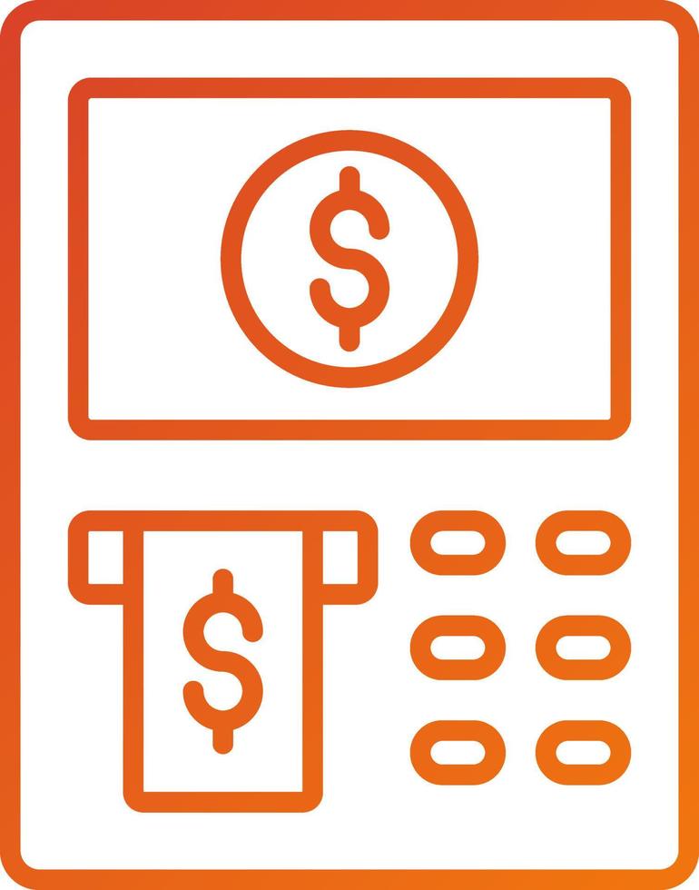 Atm Fees Icon Style vector