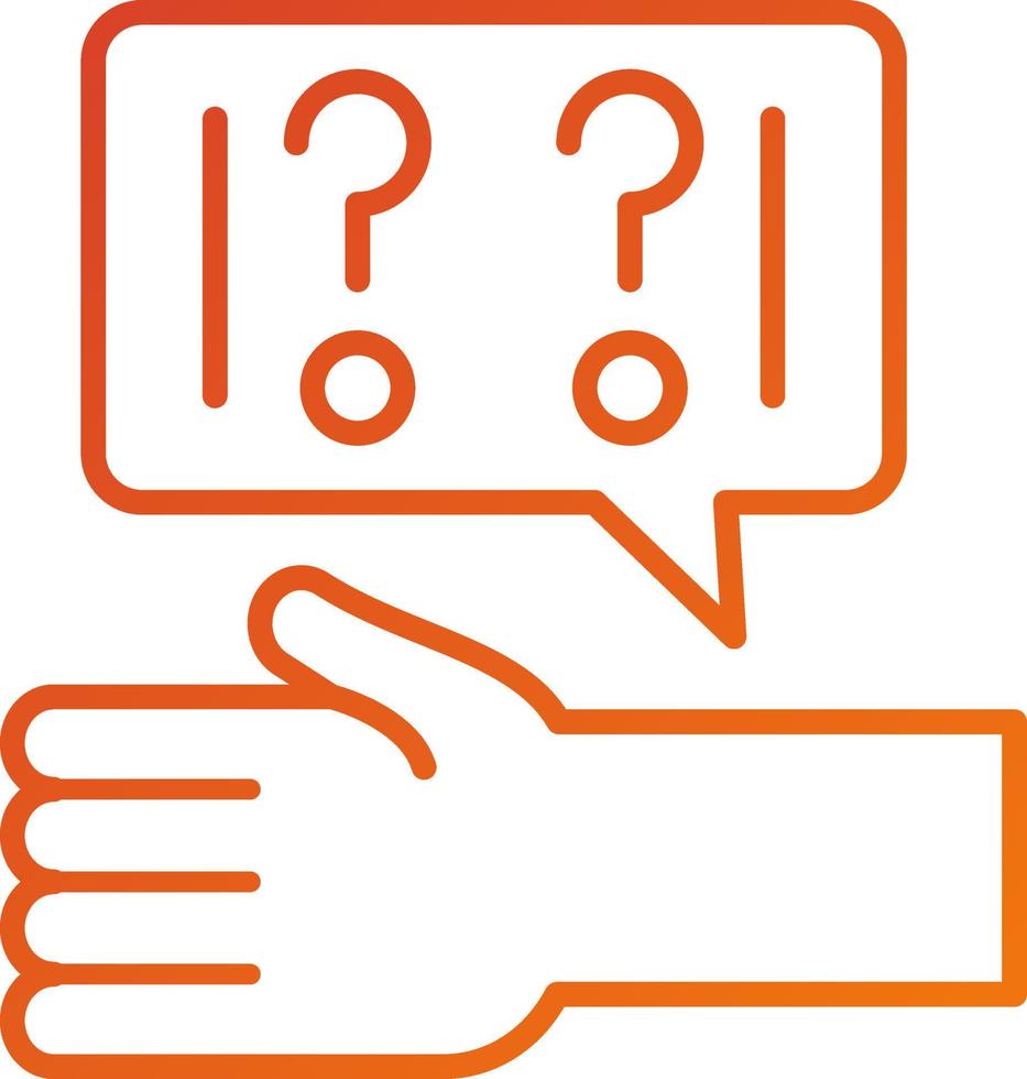 Ask For Help Icon Style vector