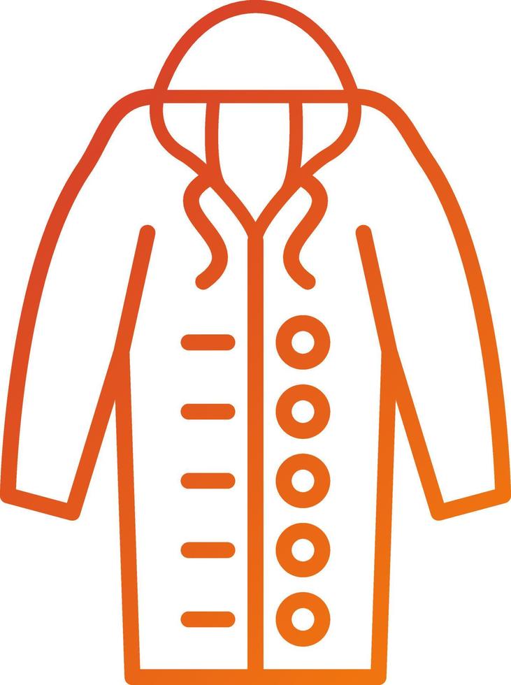 Raincoat Icon Style vector