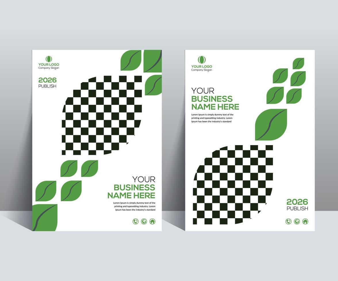 Nature bifold brochure template vector