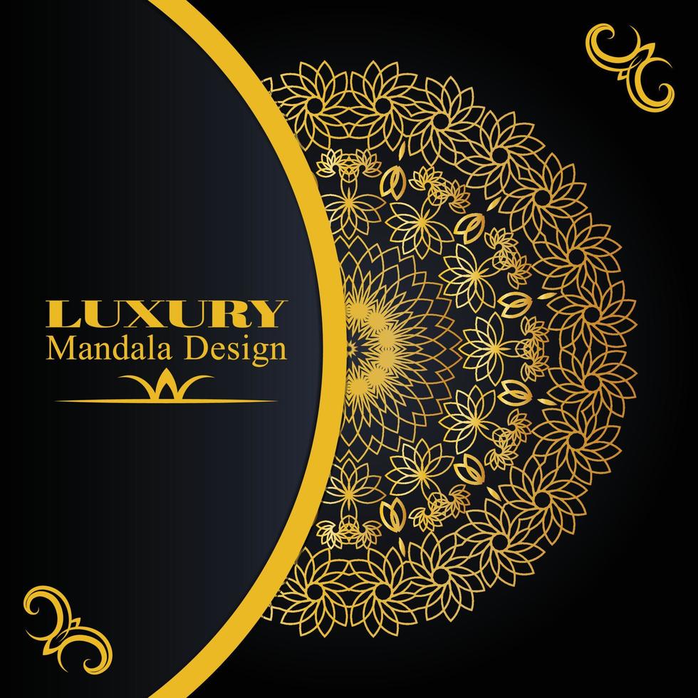 Clean luxury mandala design template vector