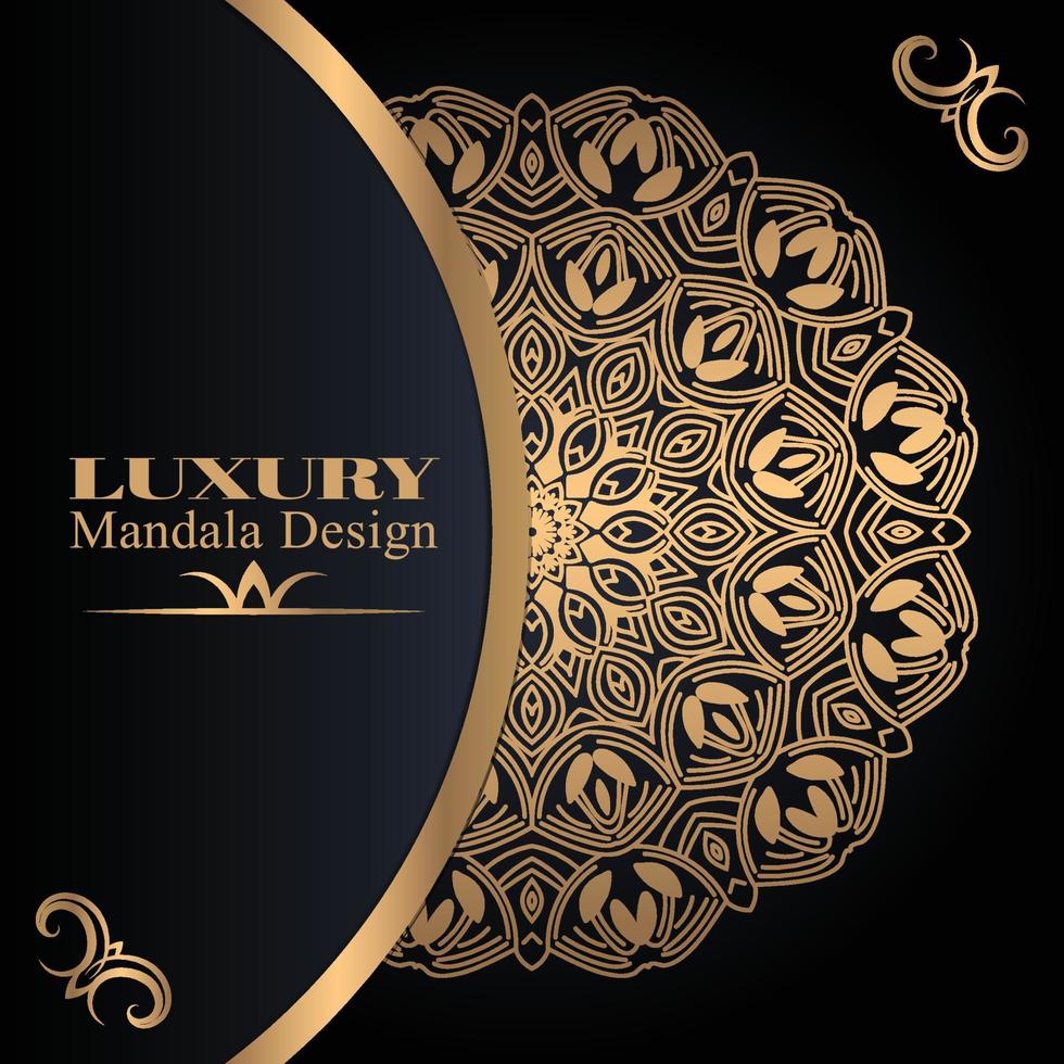 Clean luxury mandala design template vector