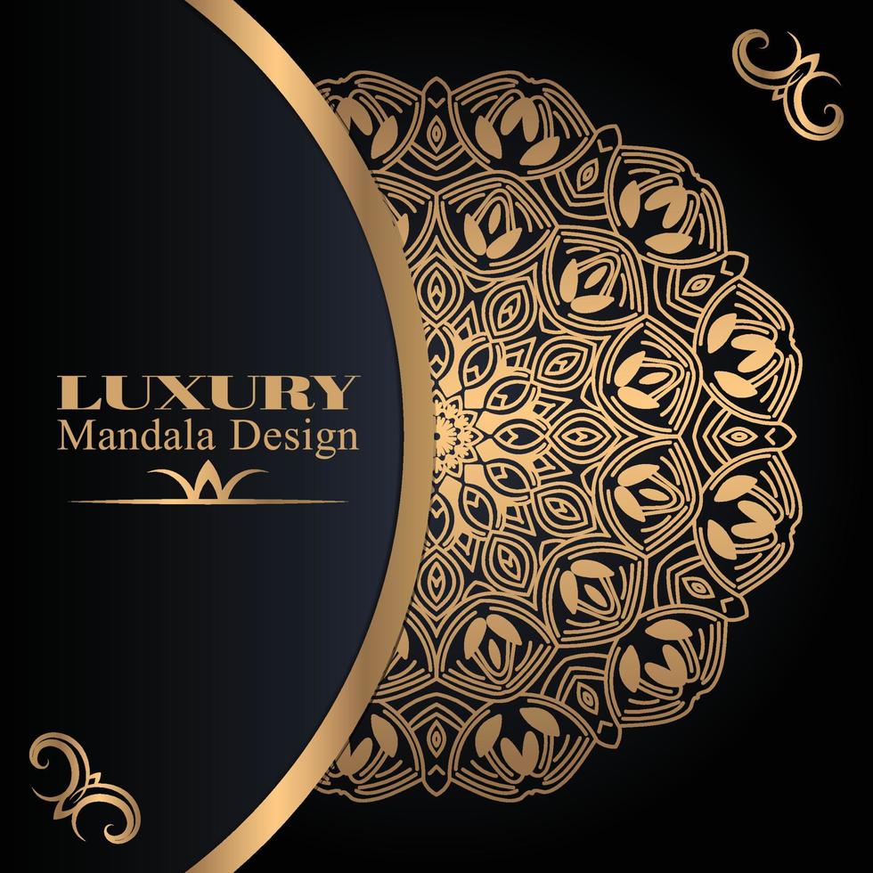 Clean luxury mandala design template vector