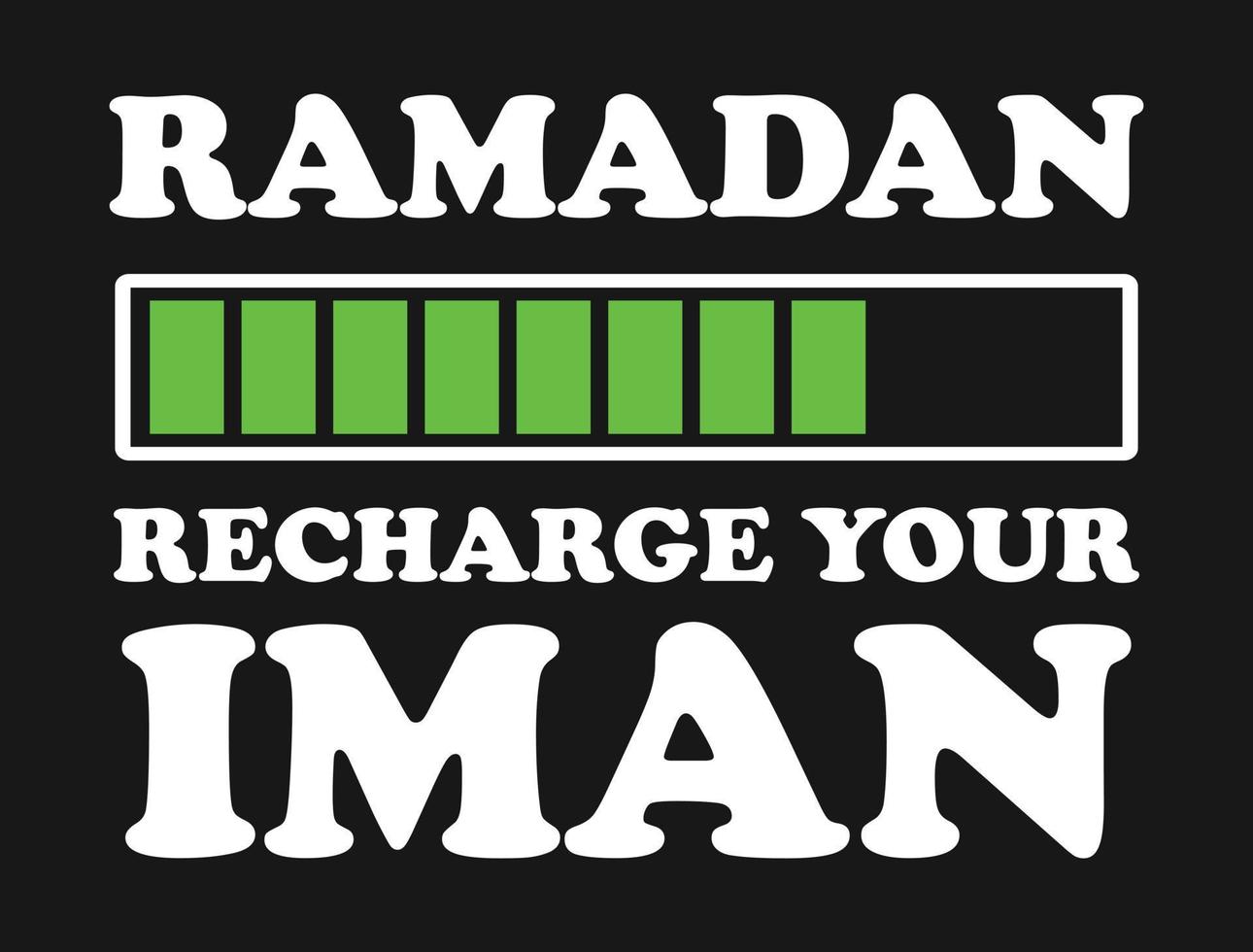 Ramadan Recharge your Iman. Ramadan Islamic quote. vector