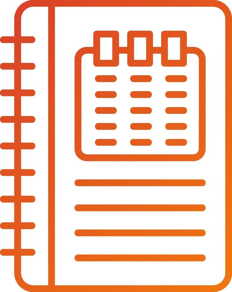 Appointment Book Icon Style vector