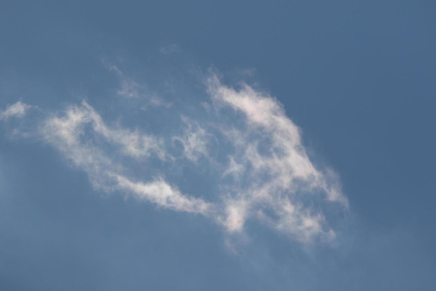 Clear blue sky and white clouds photo