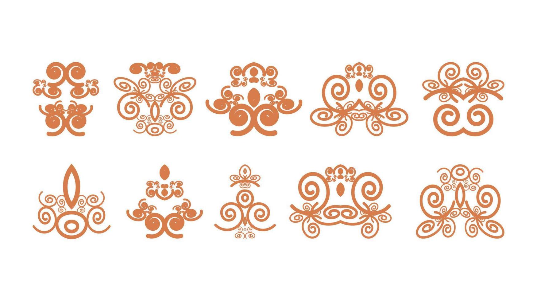 Free vector collection set of label ornament vector illustration
