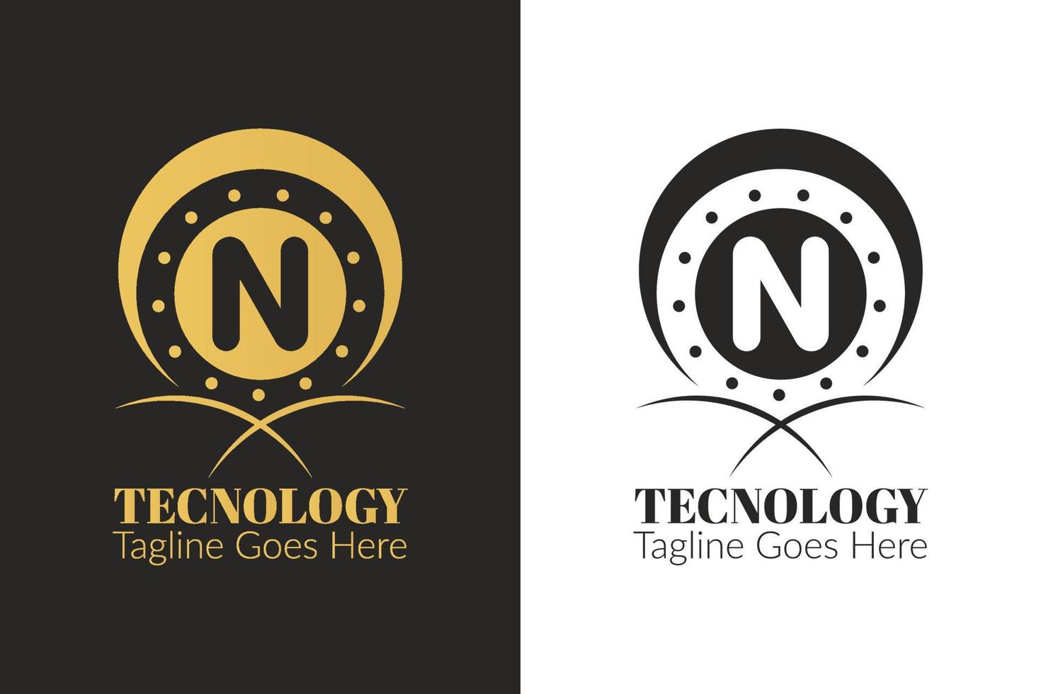 letter n logo template vector