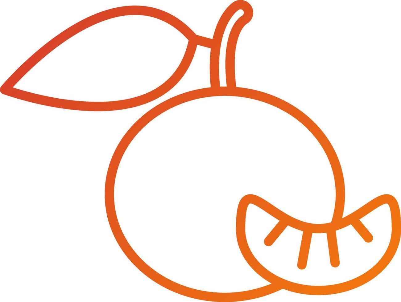 Tangerine Icon Style vector