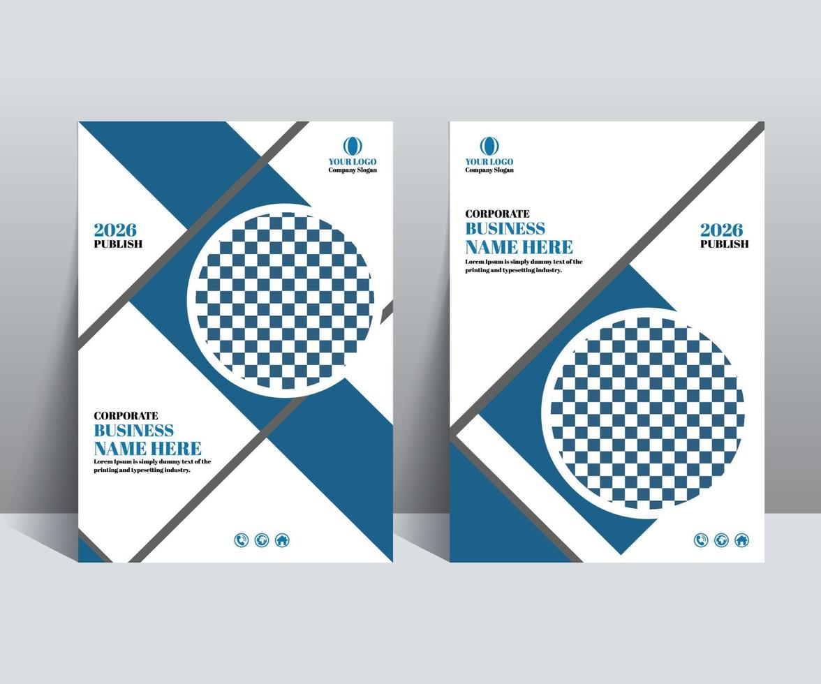 Bifold Brochure Template and Book Cover Design vector