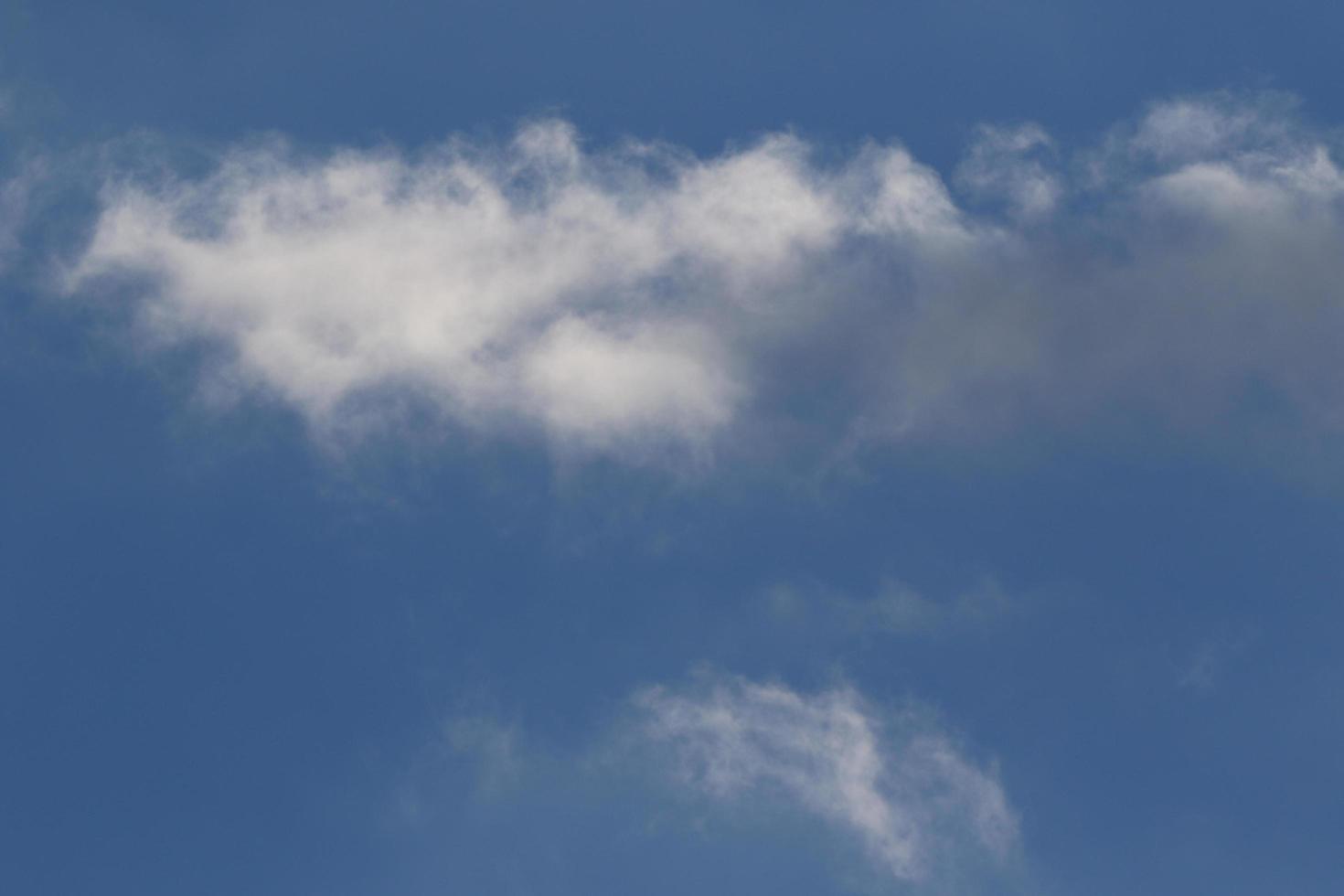 Clear blue sky and white clouds photo