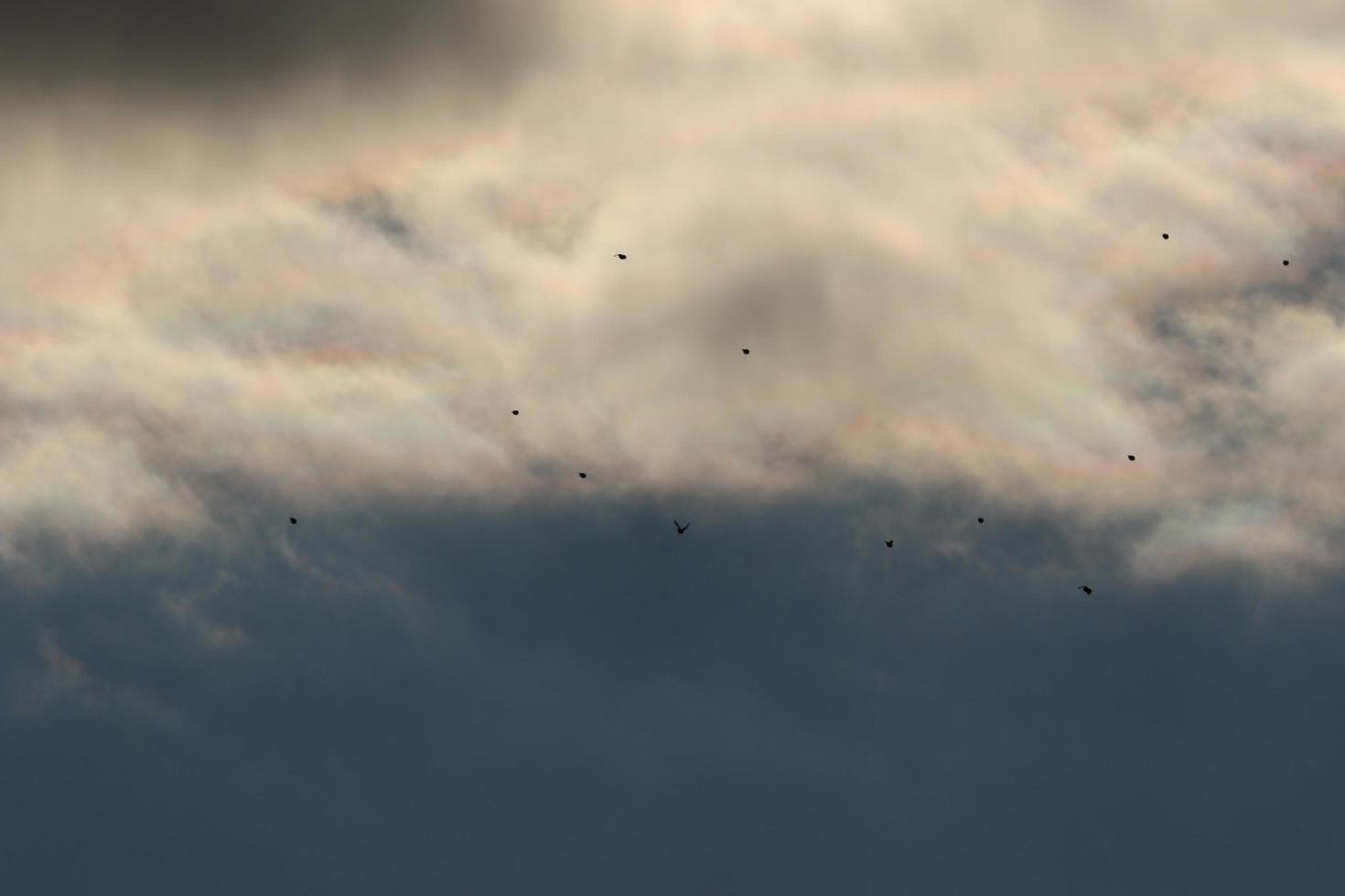 Stormy weather and dark clouds photo