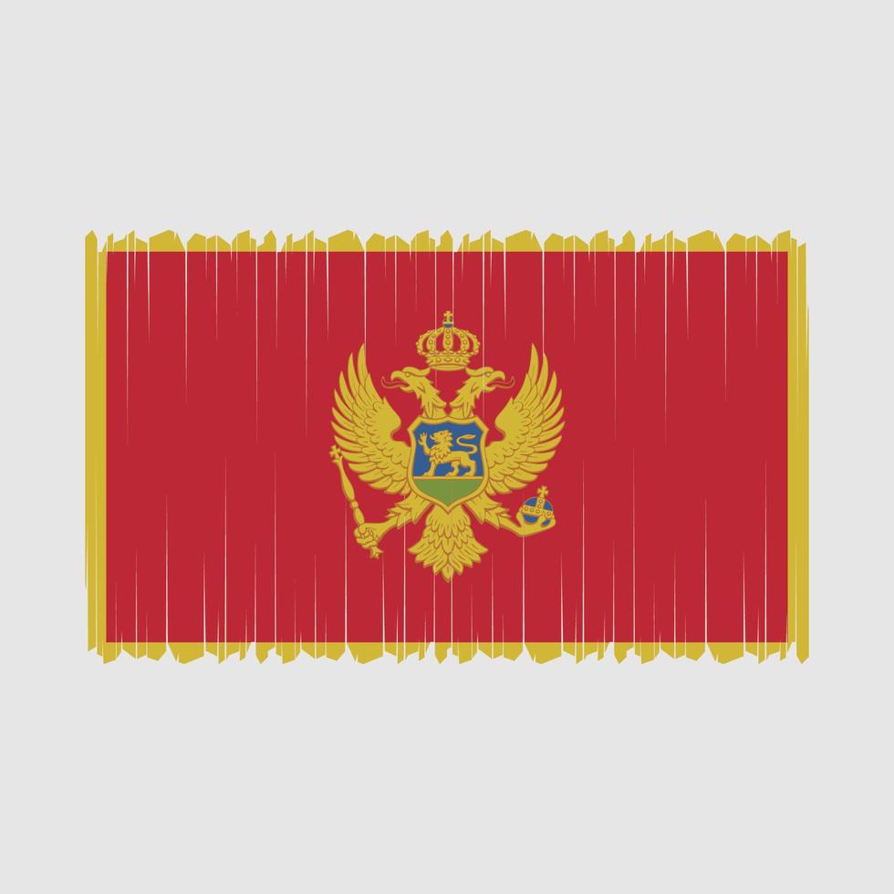 Montenegro Flag Vector
