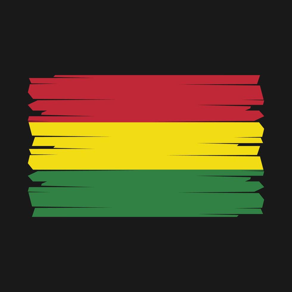 Bolivia Flag Brush Vector