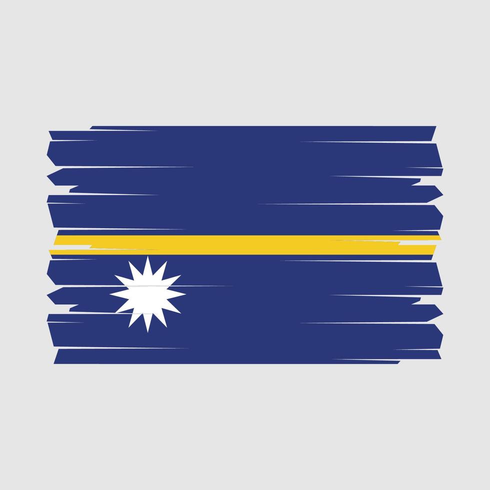 vector de pincel de bandera de nauru