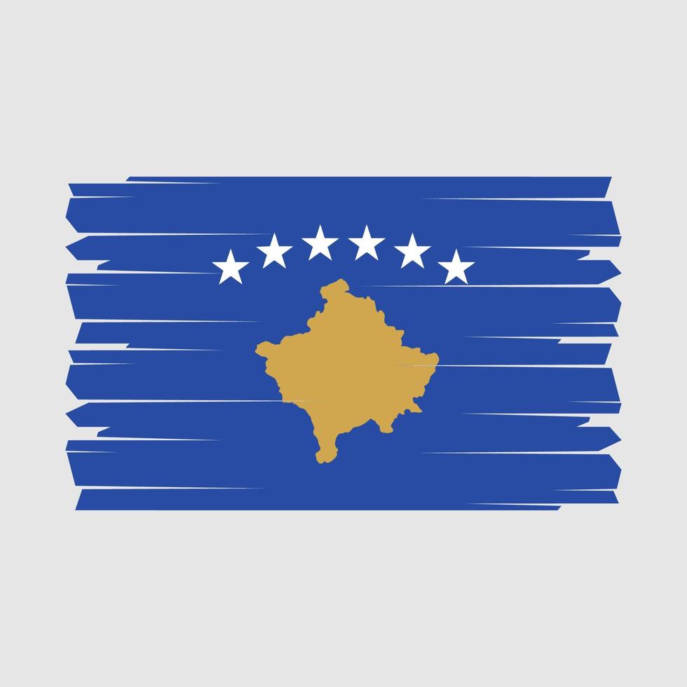 vector de pincel de bandera de kosovo