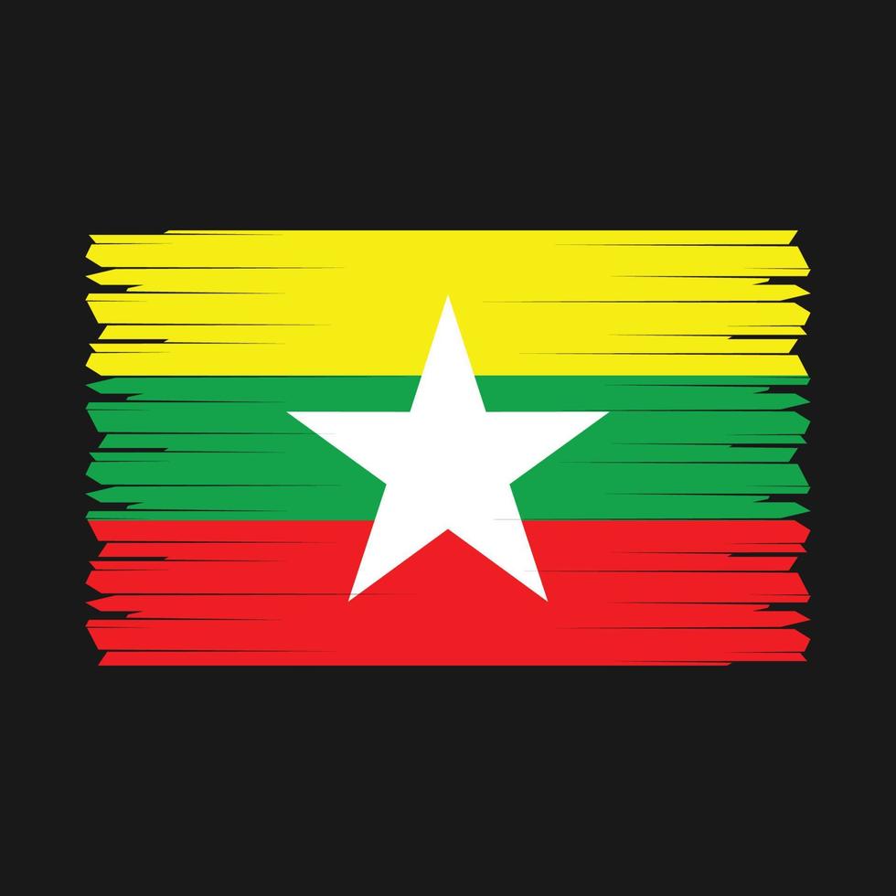 Myanmar Flag Vector