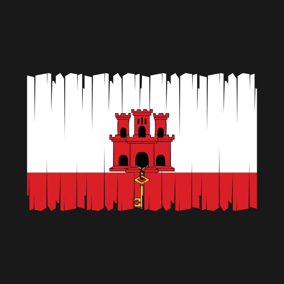 Gibraltar Flag Vector