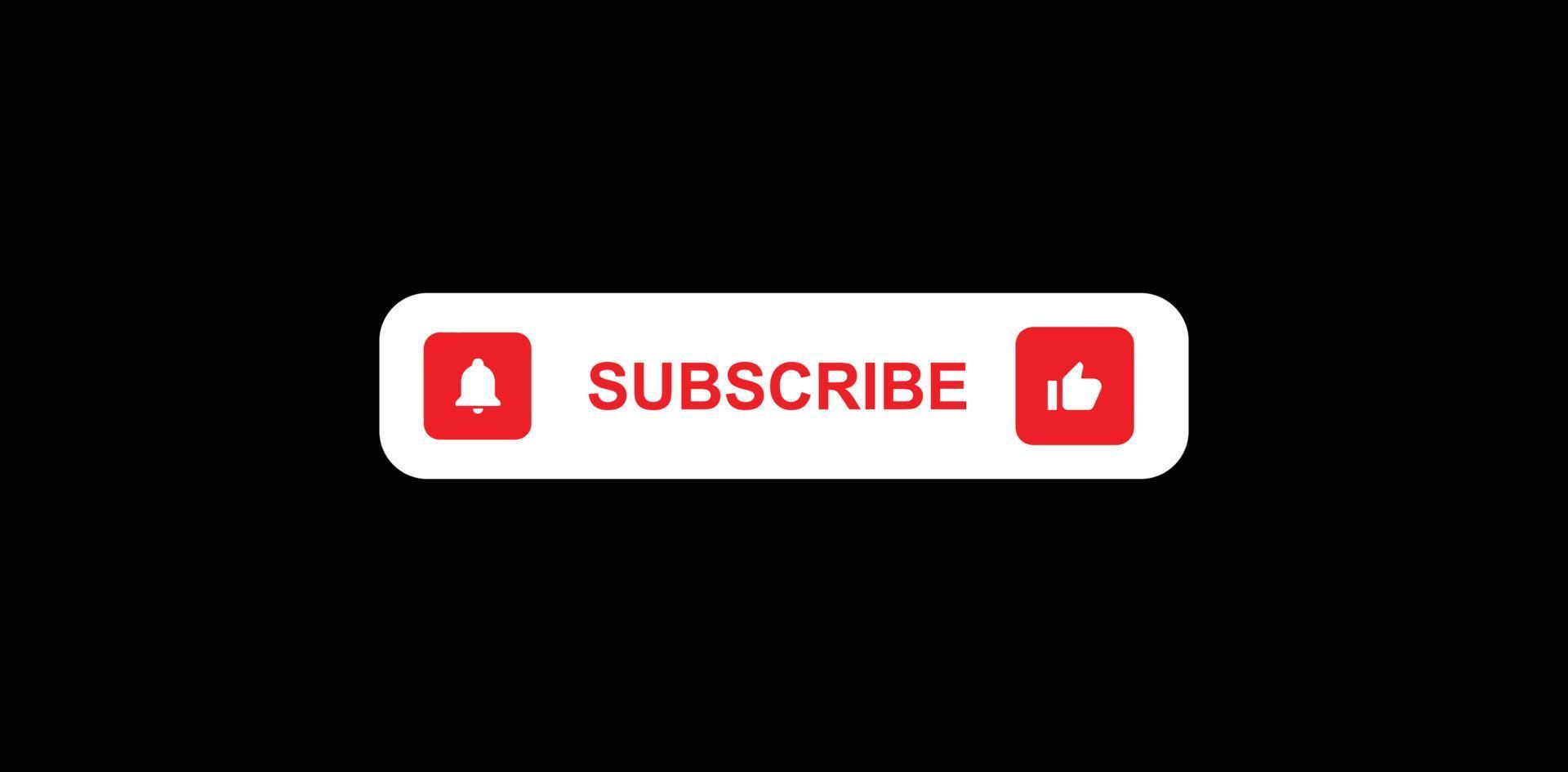 Youtube Channel Name Lower Third. Red Broadcast Banner for Video On Black Background. Vector Illustration