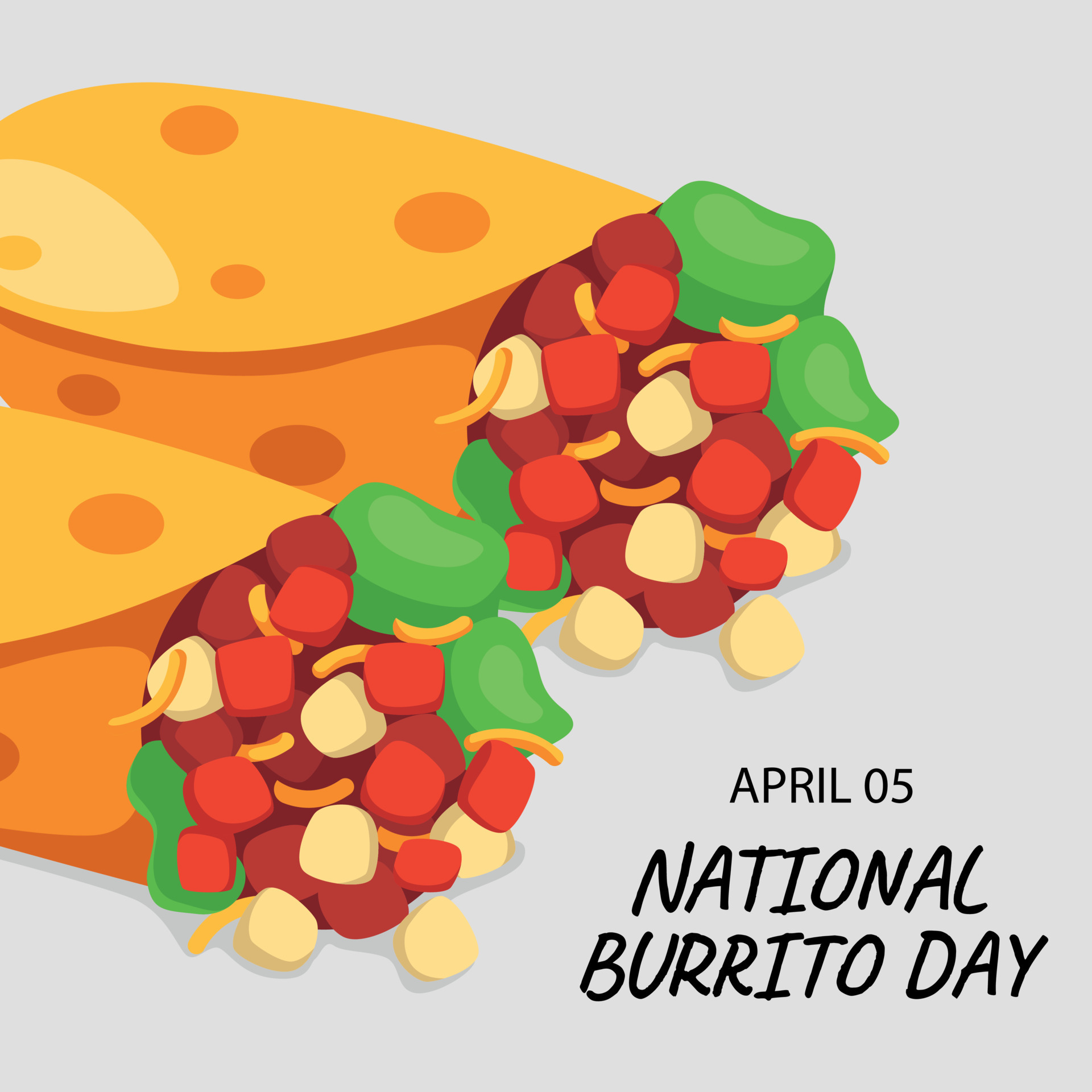 gráfico vectorial del día nacional del burrito bueno para la