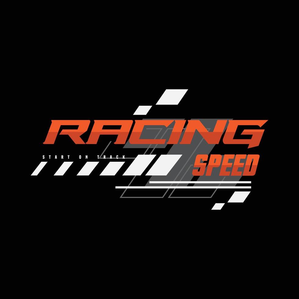 Racing t-shirt and apparel design vector