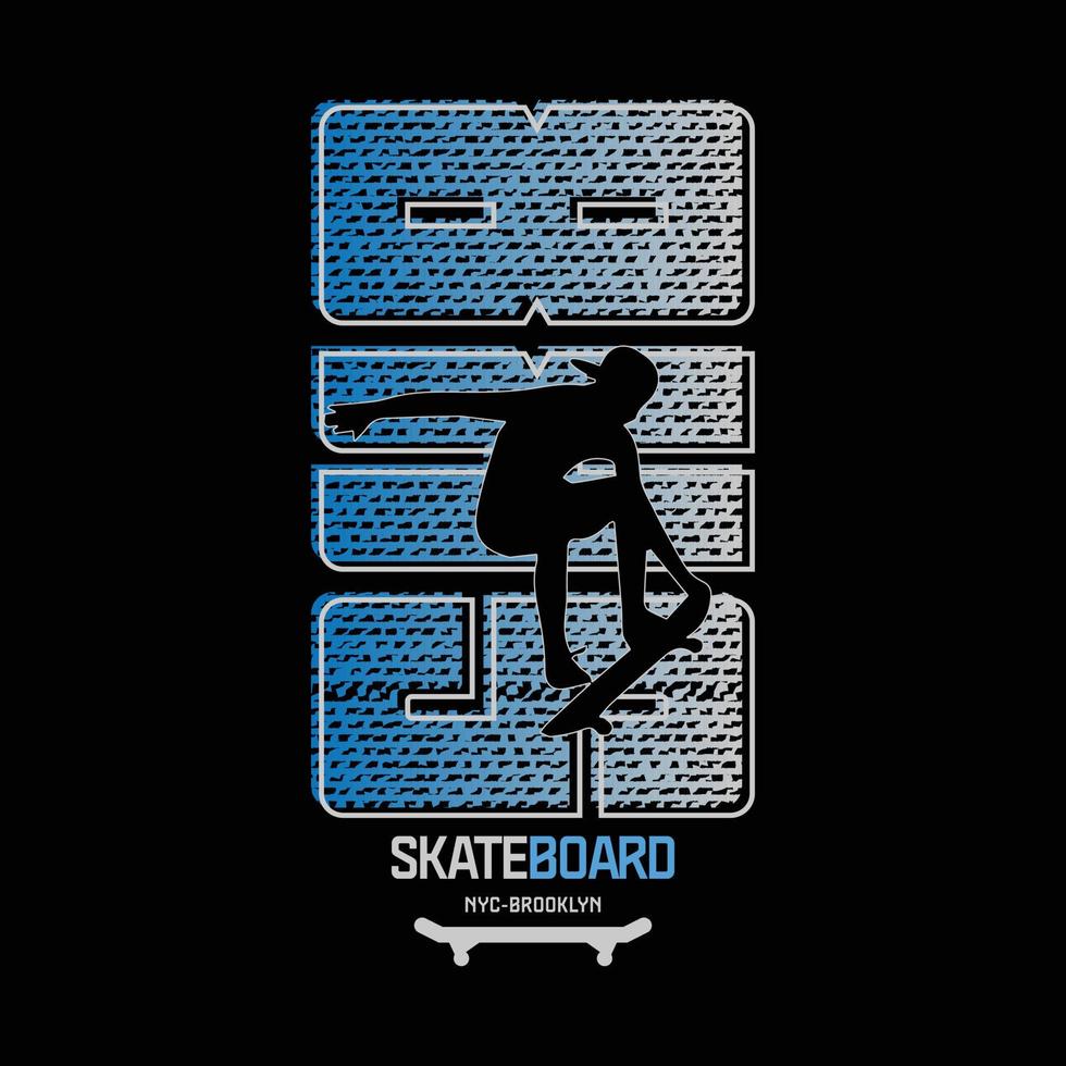 Skateboard t-shirt and apparel design vector