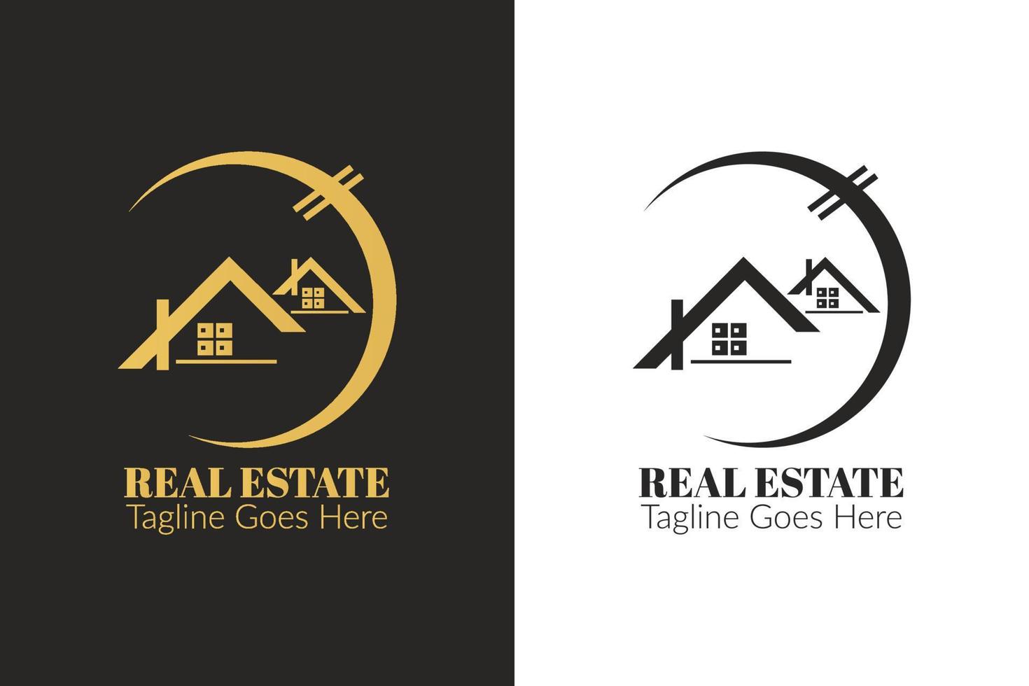 bienes raíces hogar logo vector