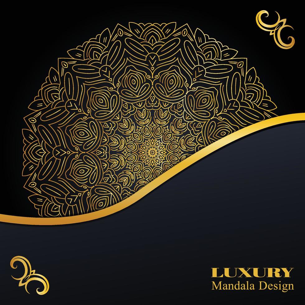 Clean luxury mandala design template vector