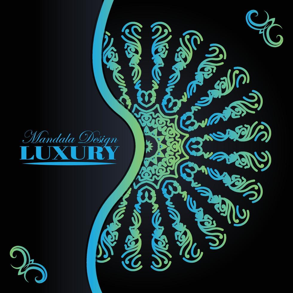 Clean luxury mandala design template vector