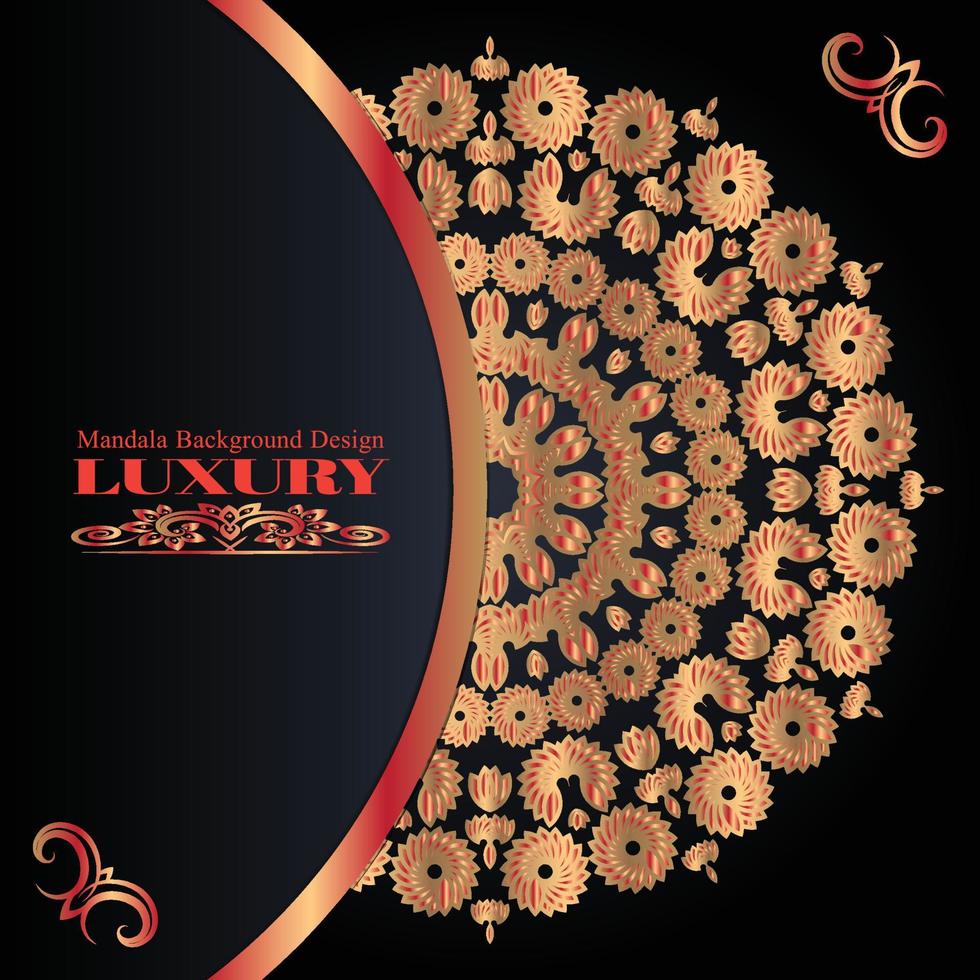 Clean luxury mandala design template vector