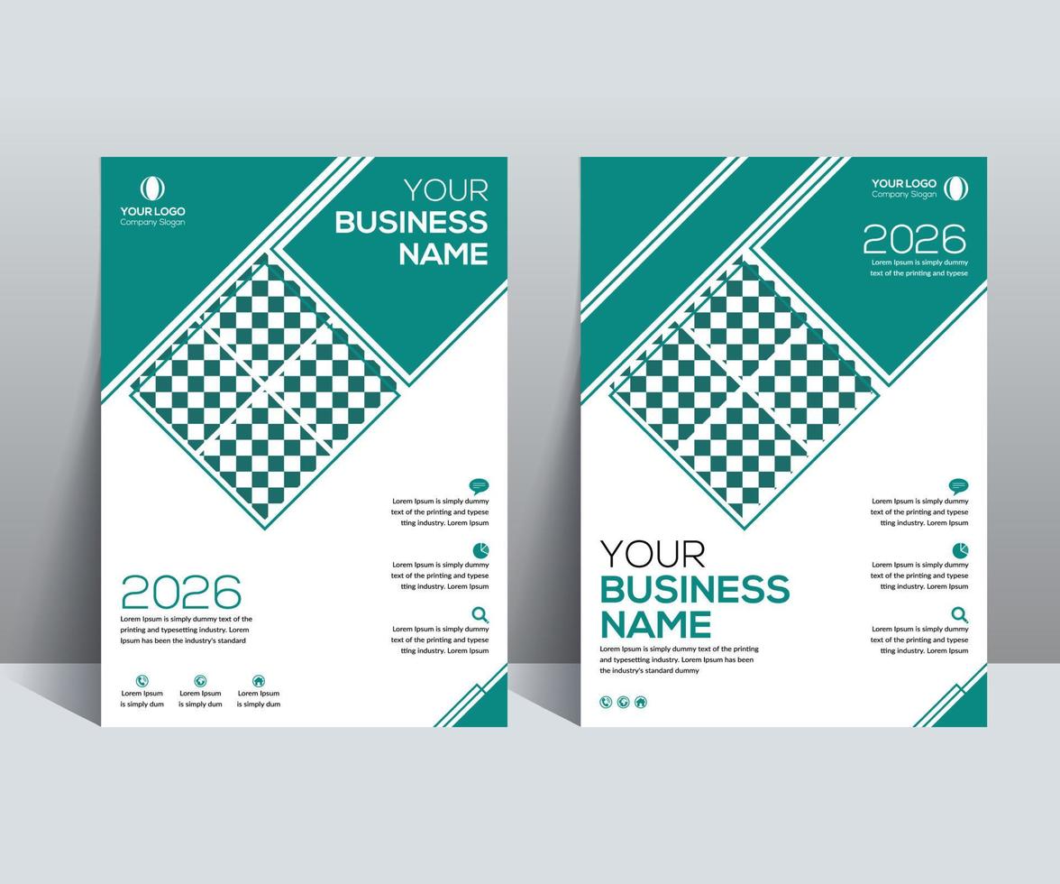Bifold Brochure Template and Book Cover Design vector