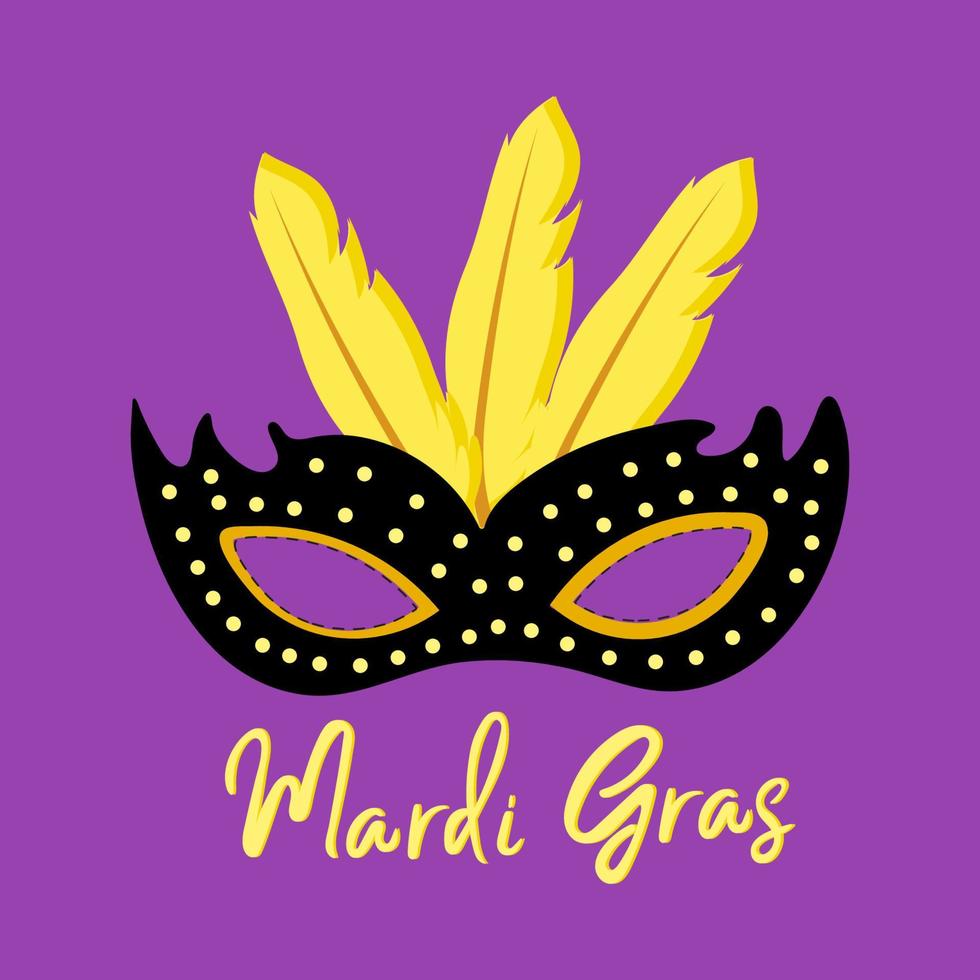 Festive banner on purple Mardi Gras background vector