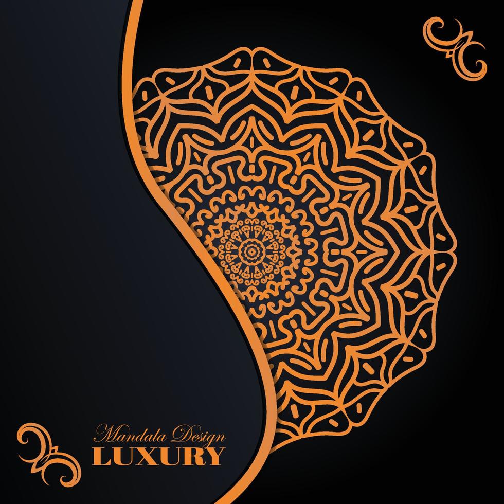 Clean luxury mandala design template vector