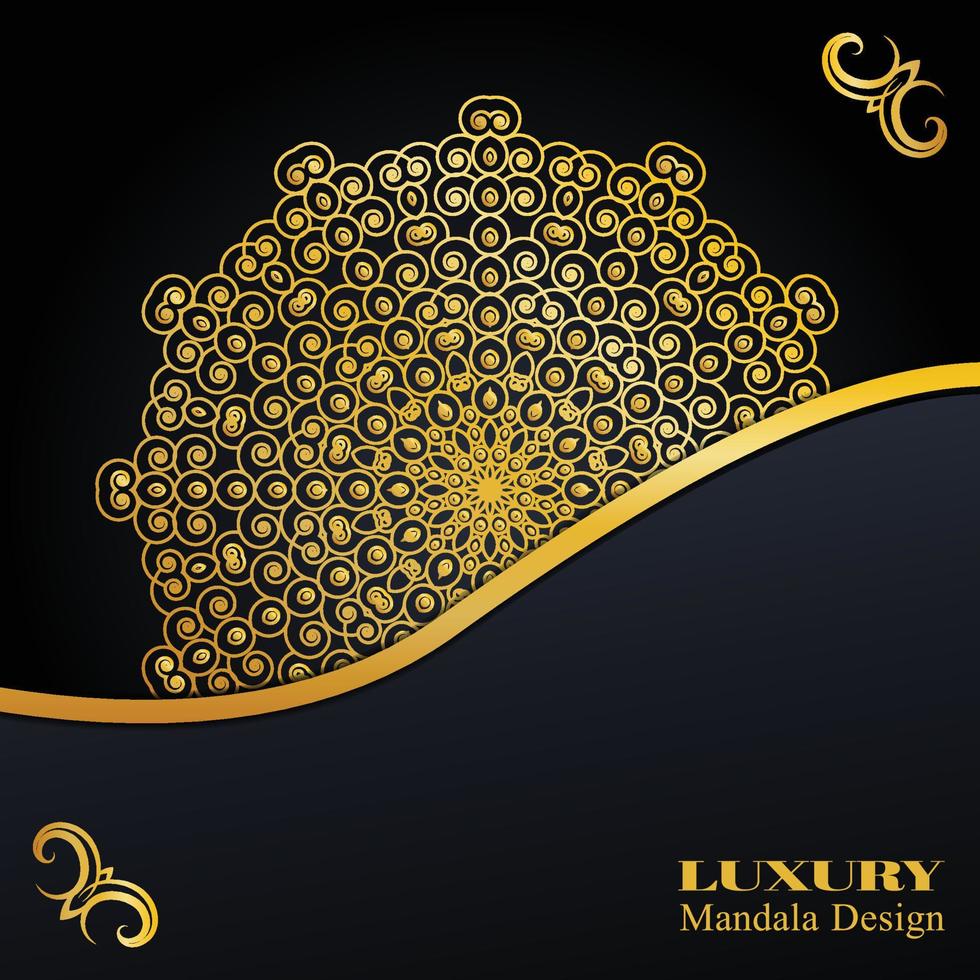 Clean luxury mandala design template vector