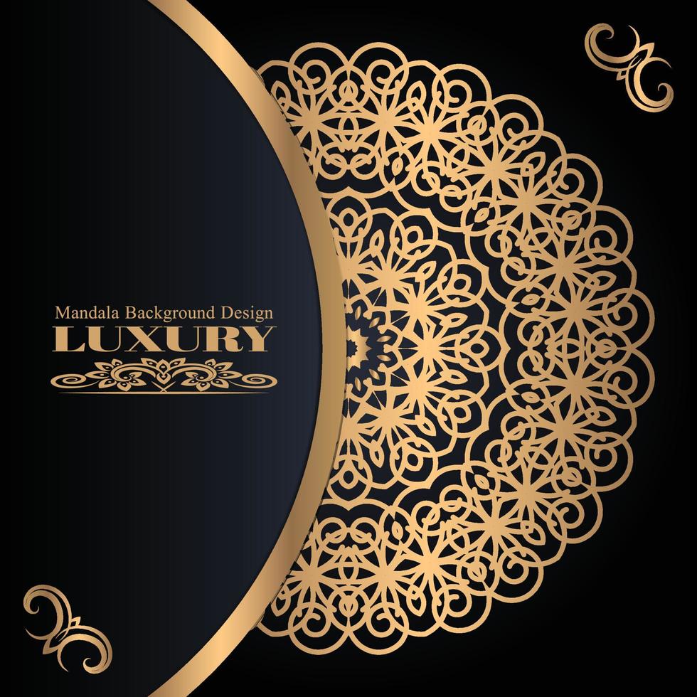 Clean luxury mandala design template vector