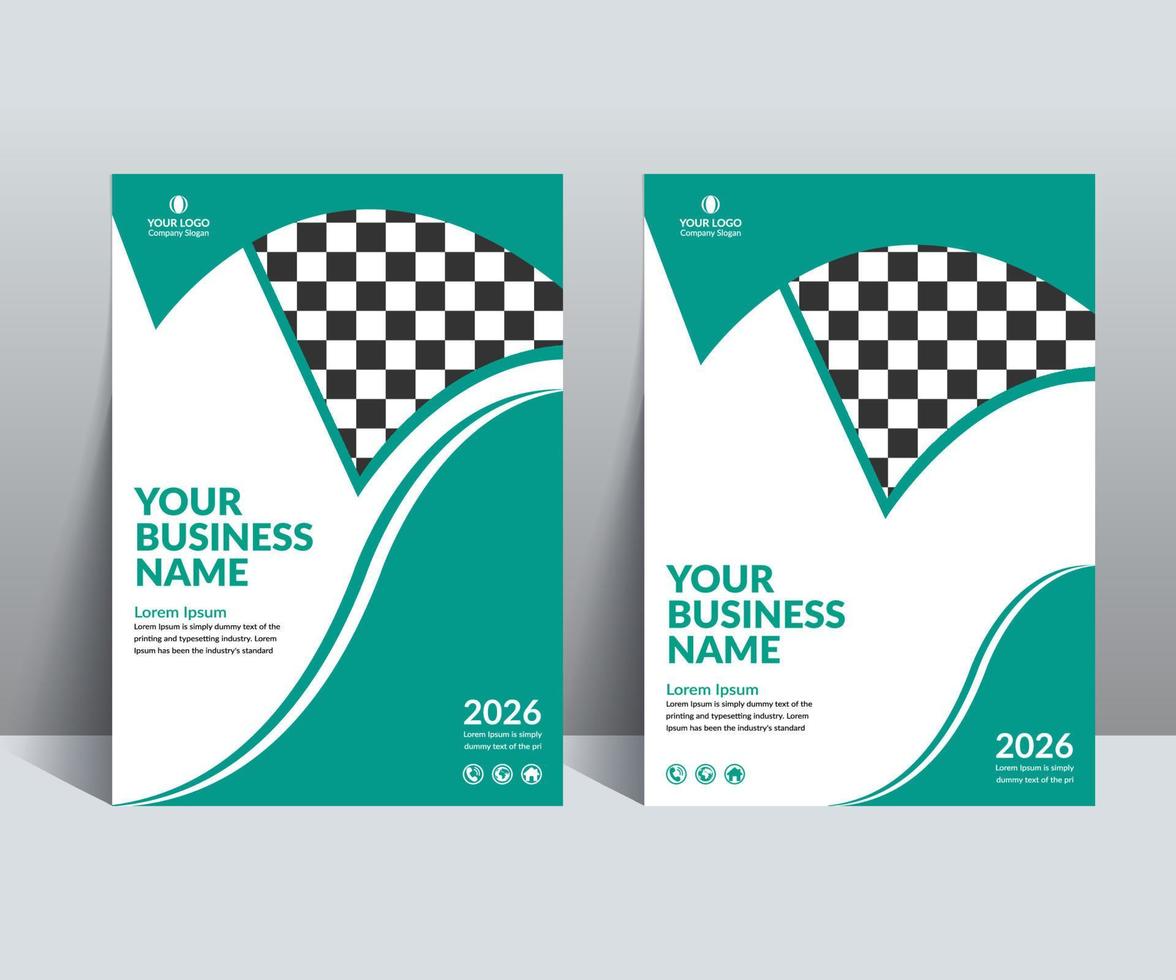Bifold Brochure Template and Book Cover Design vector