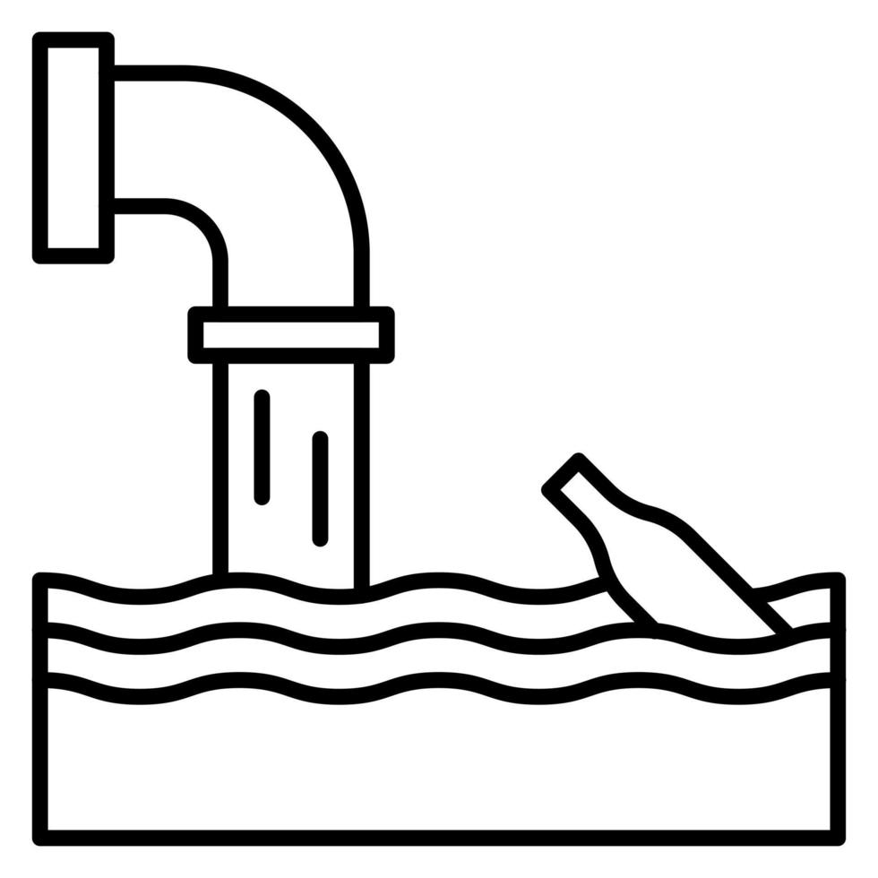 Water Pollution vector icon