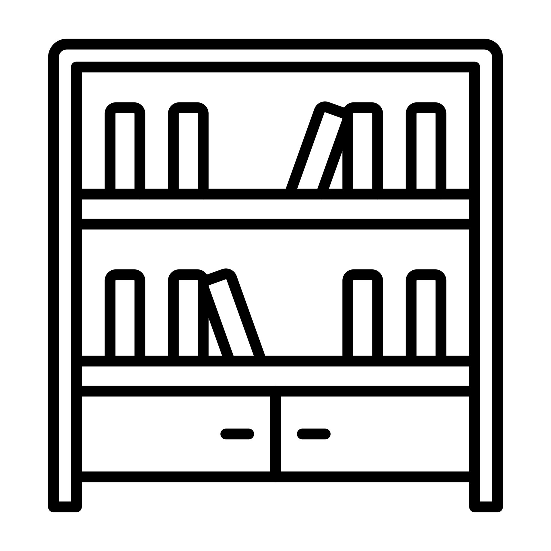 Library Shelves vector icon 21728281 Vector Art at Vecteezy