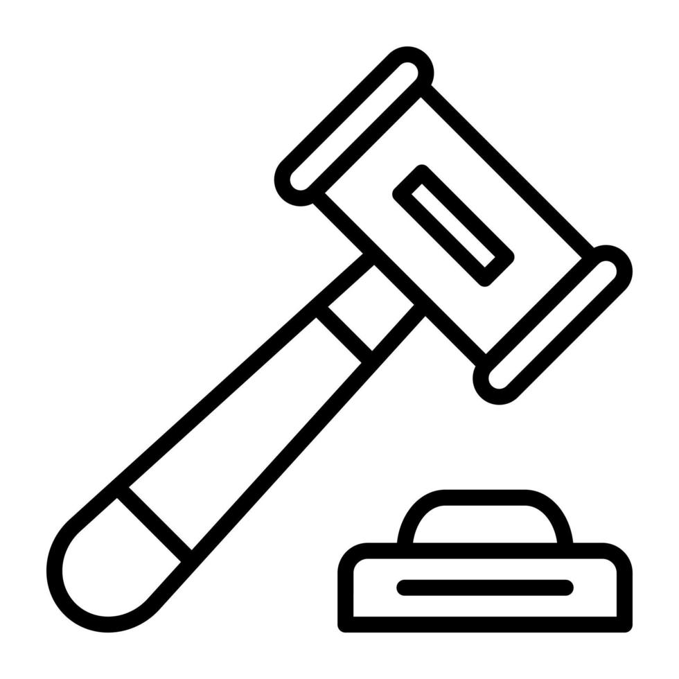 Judge Hammer vector icon