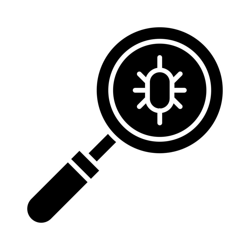 Bug Search vector icon